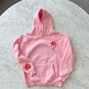 Girls New Pink Palm Puff size M sweatshirt
